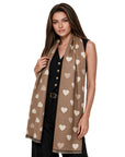 Baesics® Herz Schal Jacquard Taupe