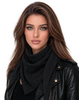 Baesics® Kleines Dreieckstuch Uni Damen Schwarz