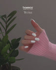Weiß Oval Softgel Press-On Nails