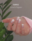 French Classic Square Softgel Press-On Nails