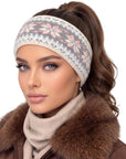 Baesics® Stirnband Norweger Grau Rosa
