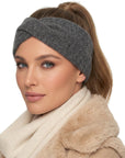 Baesics® Stirnband Strick Twist Anthrazit