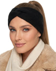 Baesics® Stirnband Strick Twist Schwarz