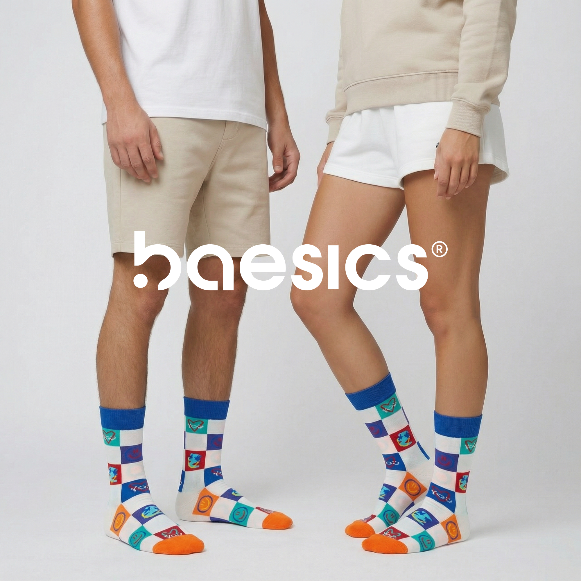 Baesics® Fancy Socken Retro Grid