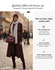 Baesics Stirnband Bordeaux – Winter-Stirnband mit Fleecefutter, Waffelmuster