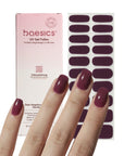 Baesics UV Gelstrips Onyx Berry – semi-cured UV Gel-Nagelfolien, 20 Streifen Set