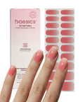 Baesics UV Gelstrips Peach Soda – semi-cured UV Gel-Nagelfolien, 20 Streifen Set