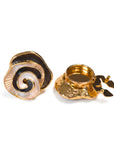 Baesics Button Covers Spiralrose – 2er Set Knopfüberzüge zum Aufclippen, nickelfrei