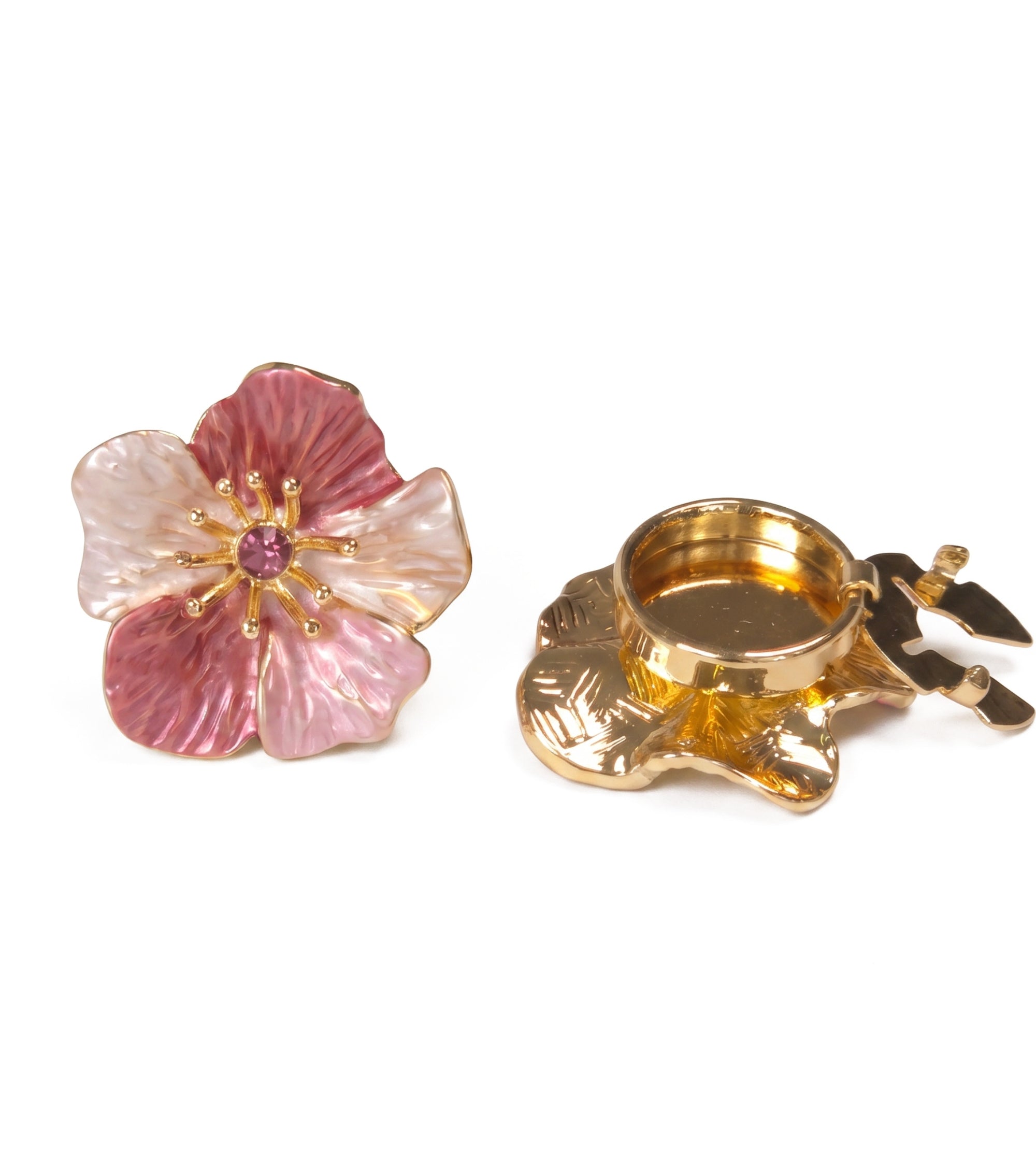 Baesics Button Covers Rosé Cherie – 2er Set Knopfüberzüge zum Aufclippen, nickelfrei