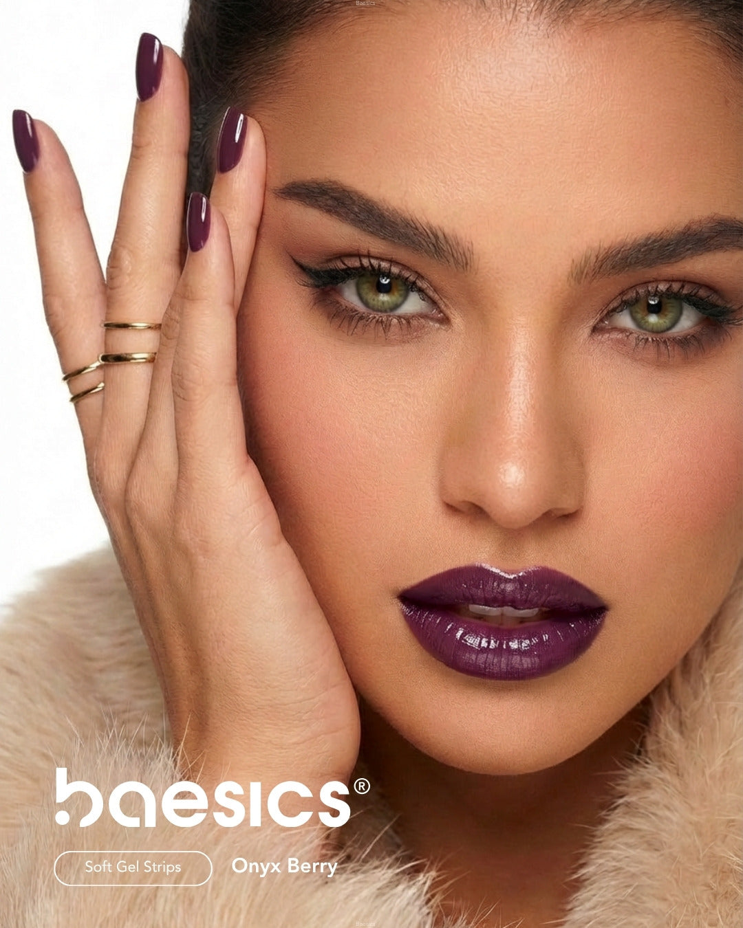 Baesics UV Gelstrips Onyx Berry – Gel-Nagelfolien Blatt