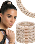 Baesics Haargummi Beige – haarschonende Zopfgummis, Bild 2