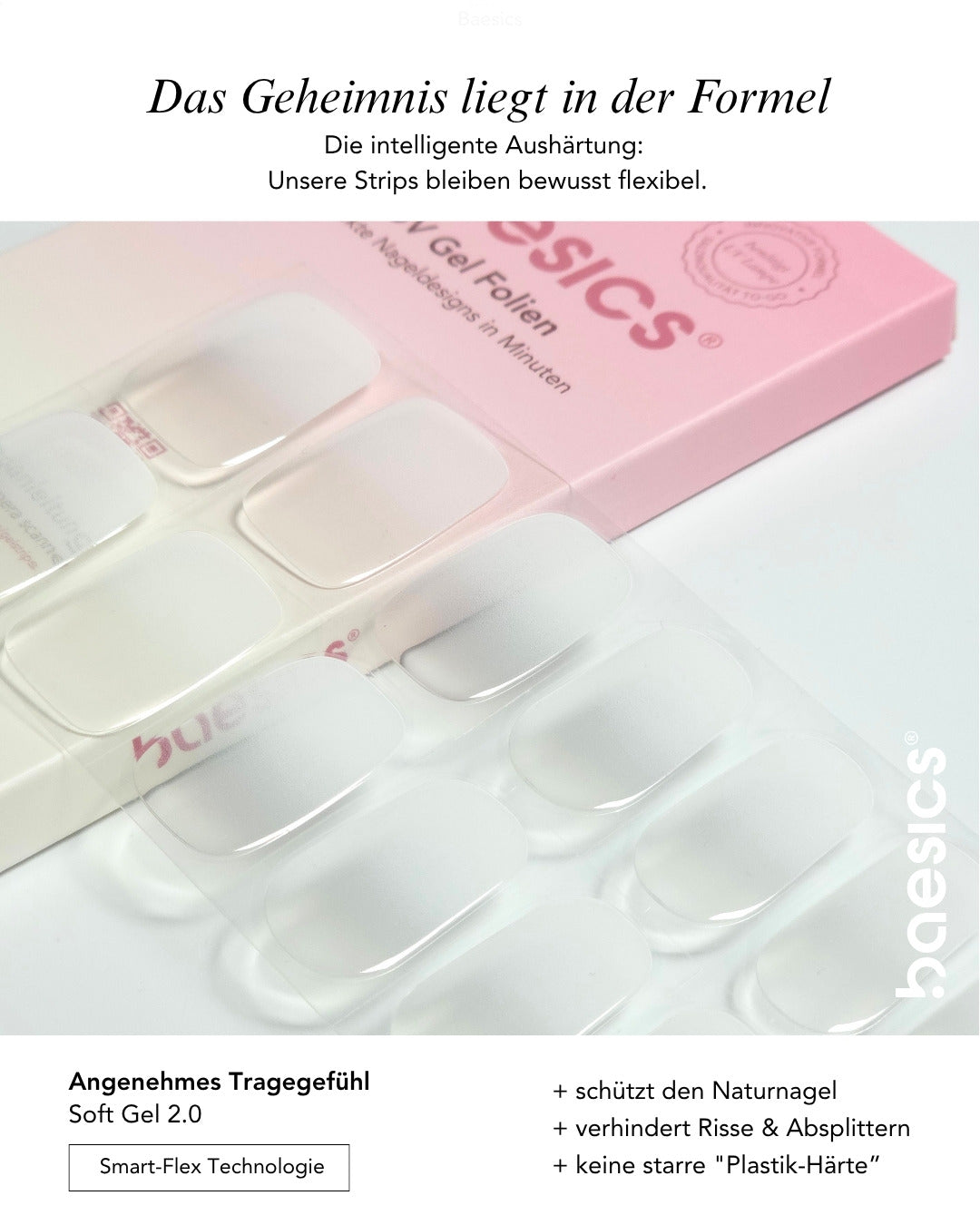 Baesics UV Gelstrips Silk Veil – Gel-Nagelfolien Blatt
