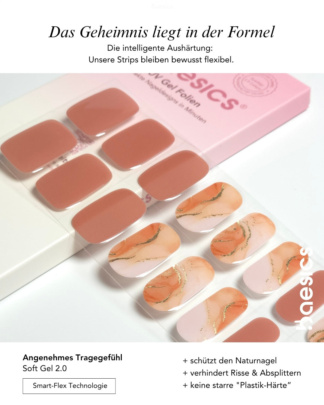 Baesics UV Gelstrips Aura Collection – Gel-Nagelfolien Blatt