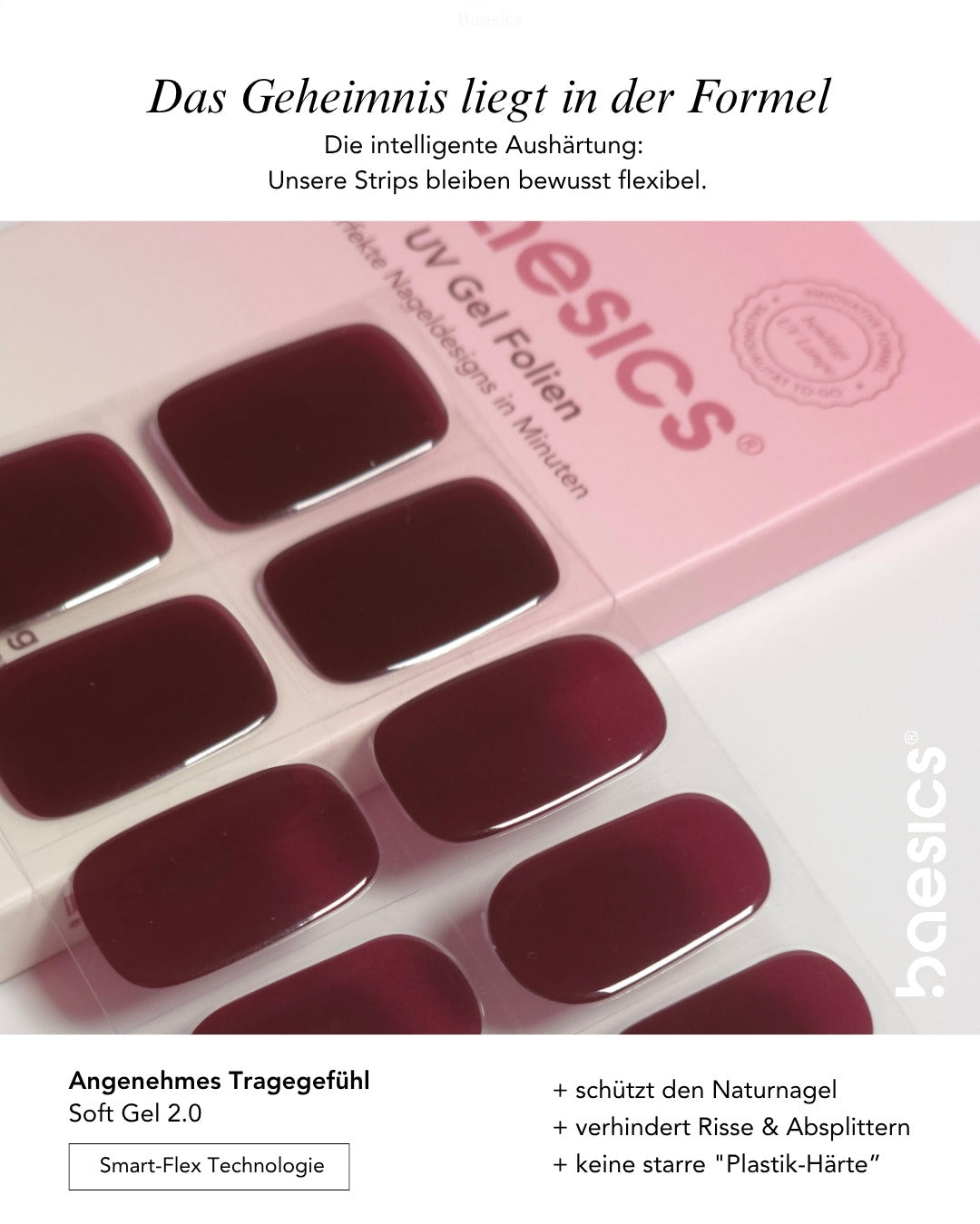 Baesics UV Gelstrips Geometric French – Gel-Nagelfolien Blatt