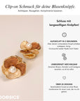 Baesics Button Covers Kleeblatt Perle – nickelfreie Knopfüberzüge, Bild 2