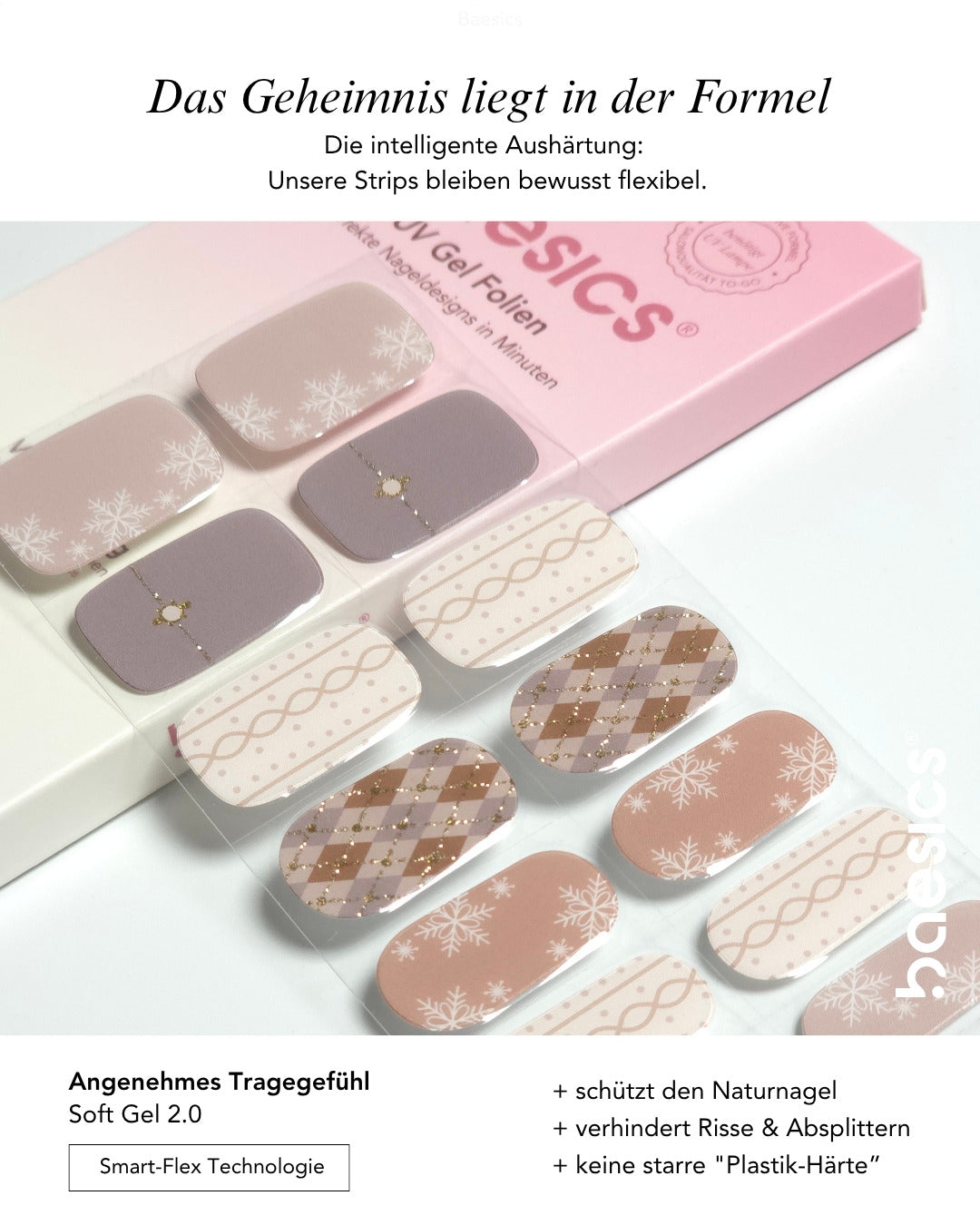 Baesics UV Gelstrips Velvet Stitch – Gel-Nagelfolien Blatt