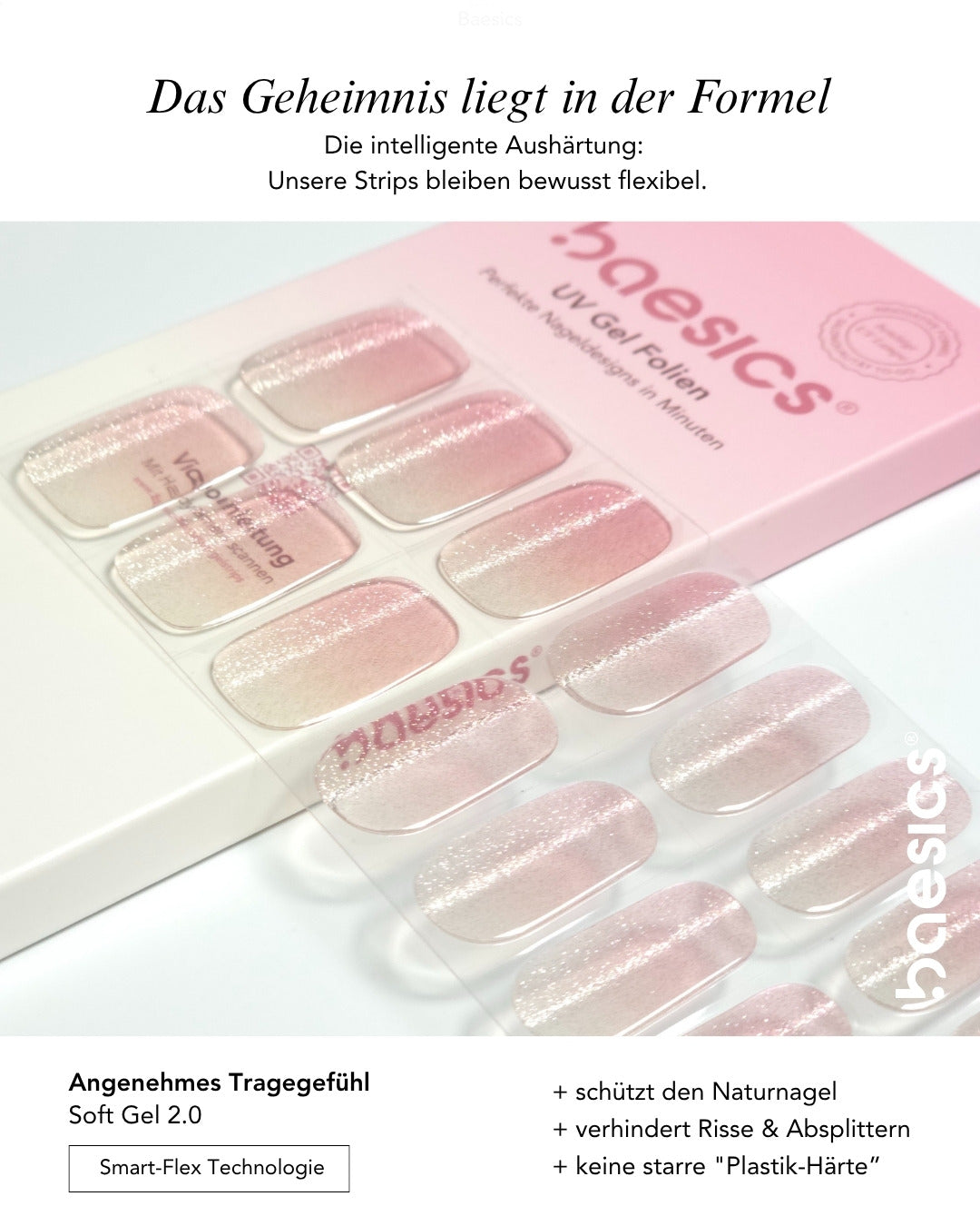 Baesics UV Gelstrips Crystal Lotus – Gel-Nagelfolien Blatt