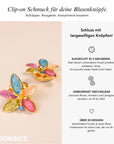 Baesics Button Covers Floral Bunt – nickelfreie Knopfüberzüge, Bild 2