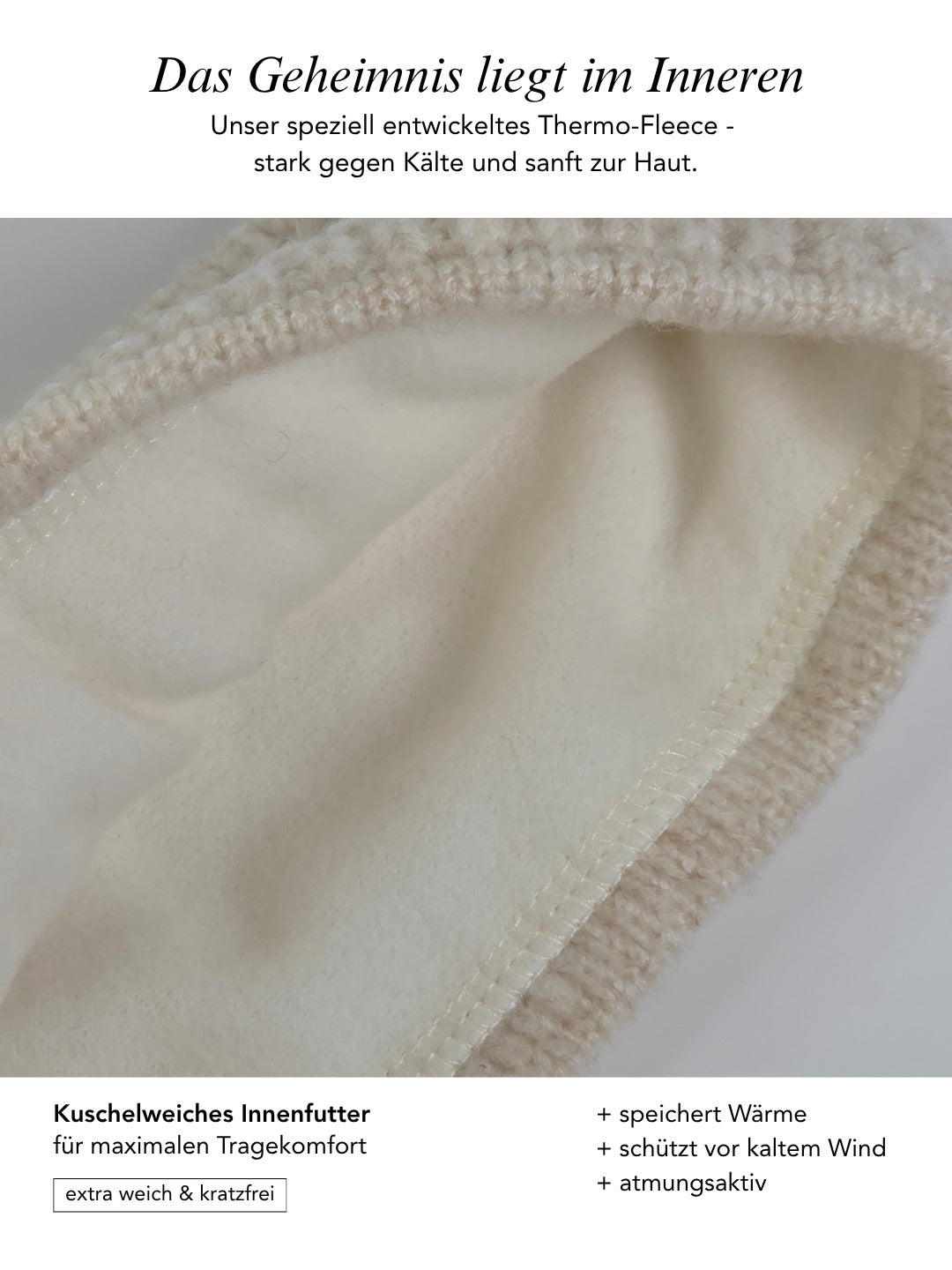 Baesics Stirnband Winter – Ohrenwärmer mit Fleecefutter, Bild 2