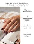Baesics UV Gelstrips Onyx Berry – Nägel Nahaufnahme