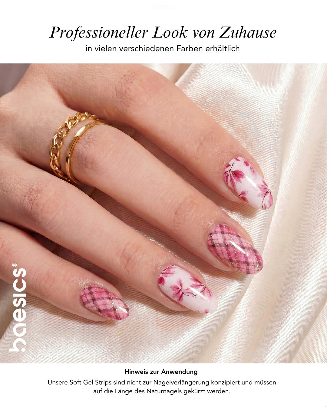 Baesics UV Gelstrips 2004 Crush – Nägel Nahaufnahme