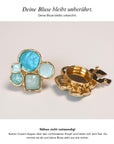 Baesics Button Covers Türkis Gold – nickelfreie Knopfüberzüge, Bild 3