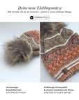 Baesics Bommelmütze mit Wolle – Wintermütze mit Kunstfell-Bommel & Fleecefutter, Bild 3