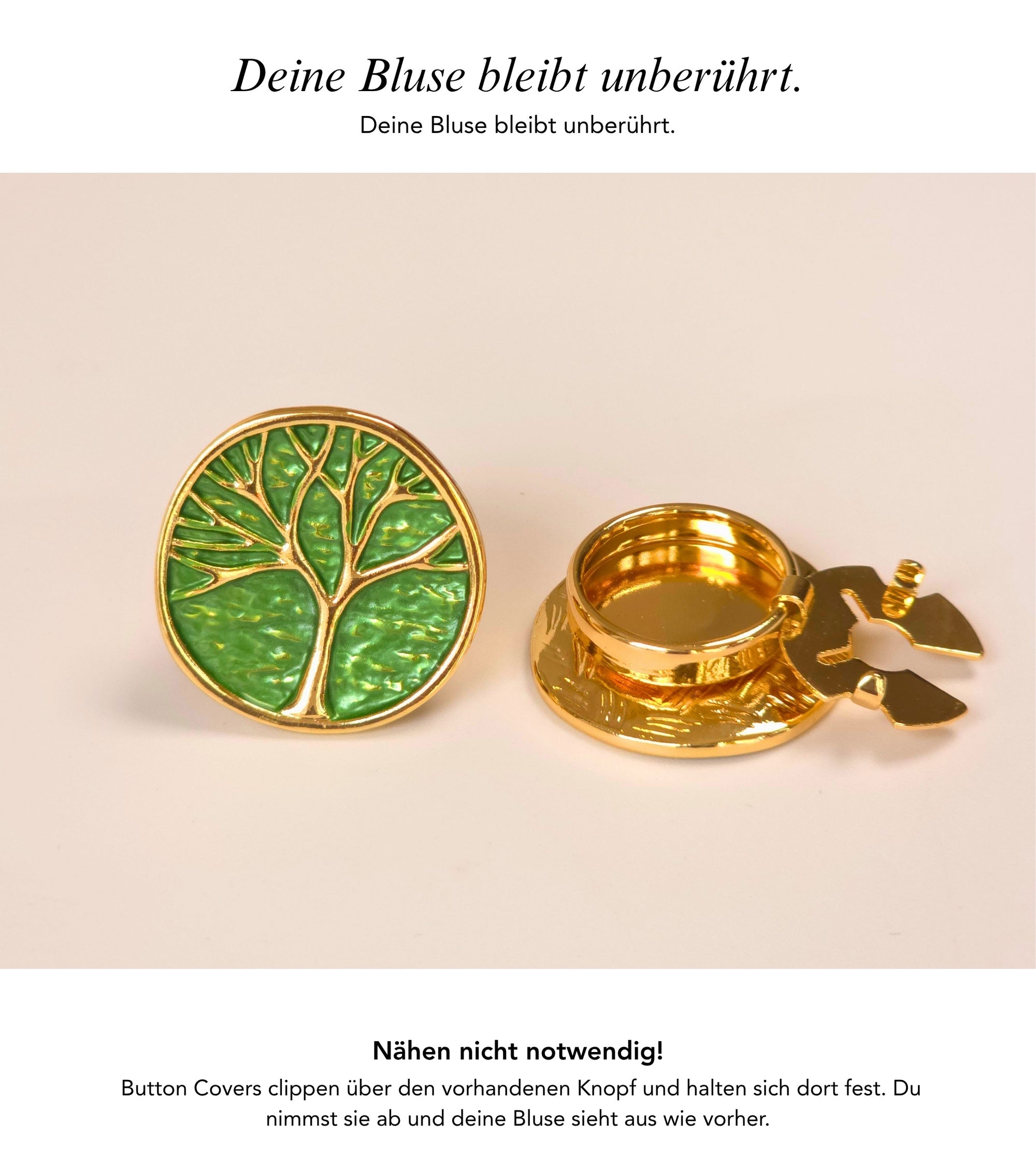 Baesics Button Covers Baum des Lebens – nickelfreie Knopfüberzüge, Bild 3