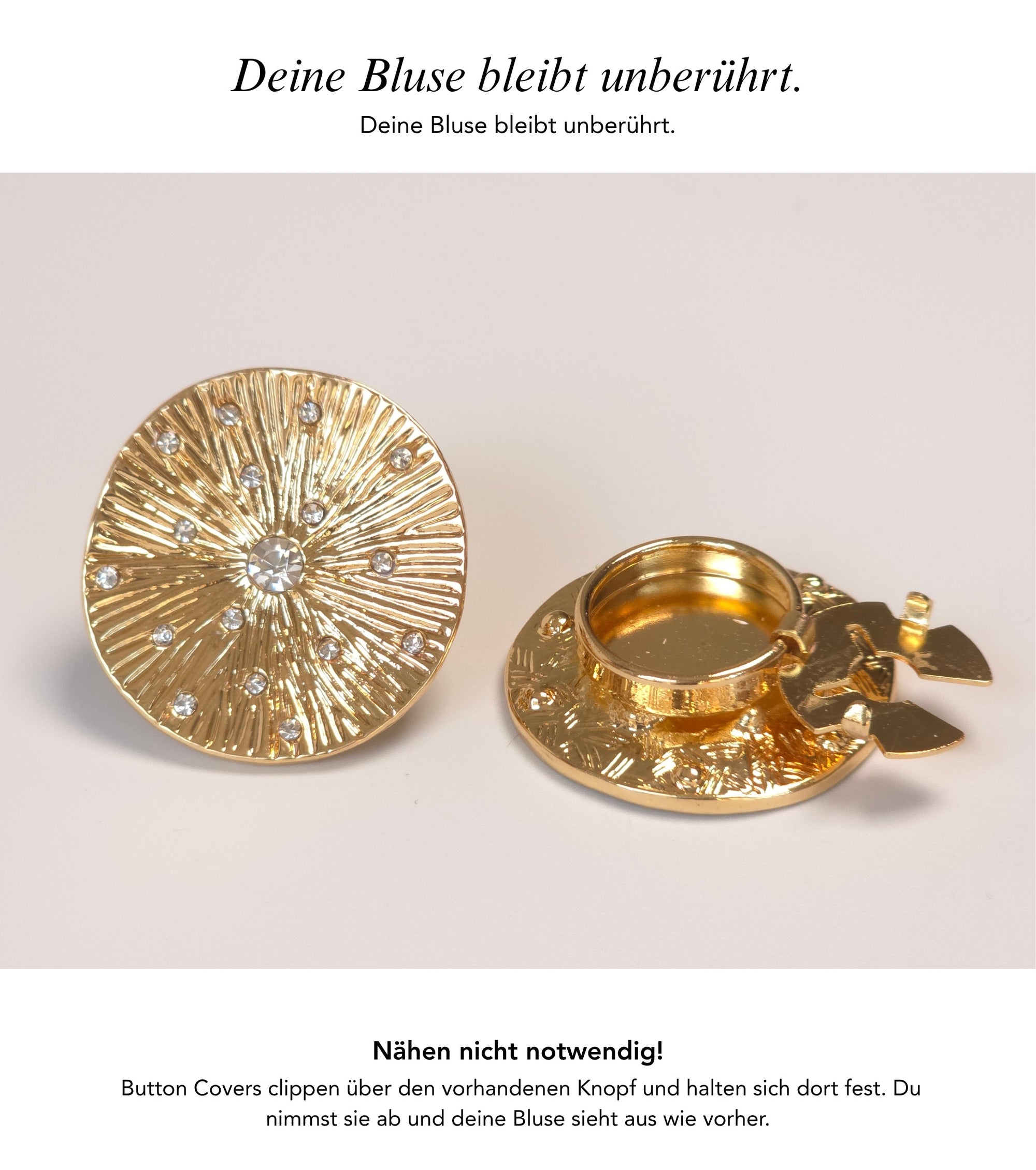 Baesics Button Covers Sunburst – nickelfreie Knopfüberzüge, Bild 3