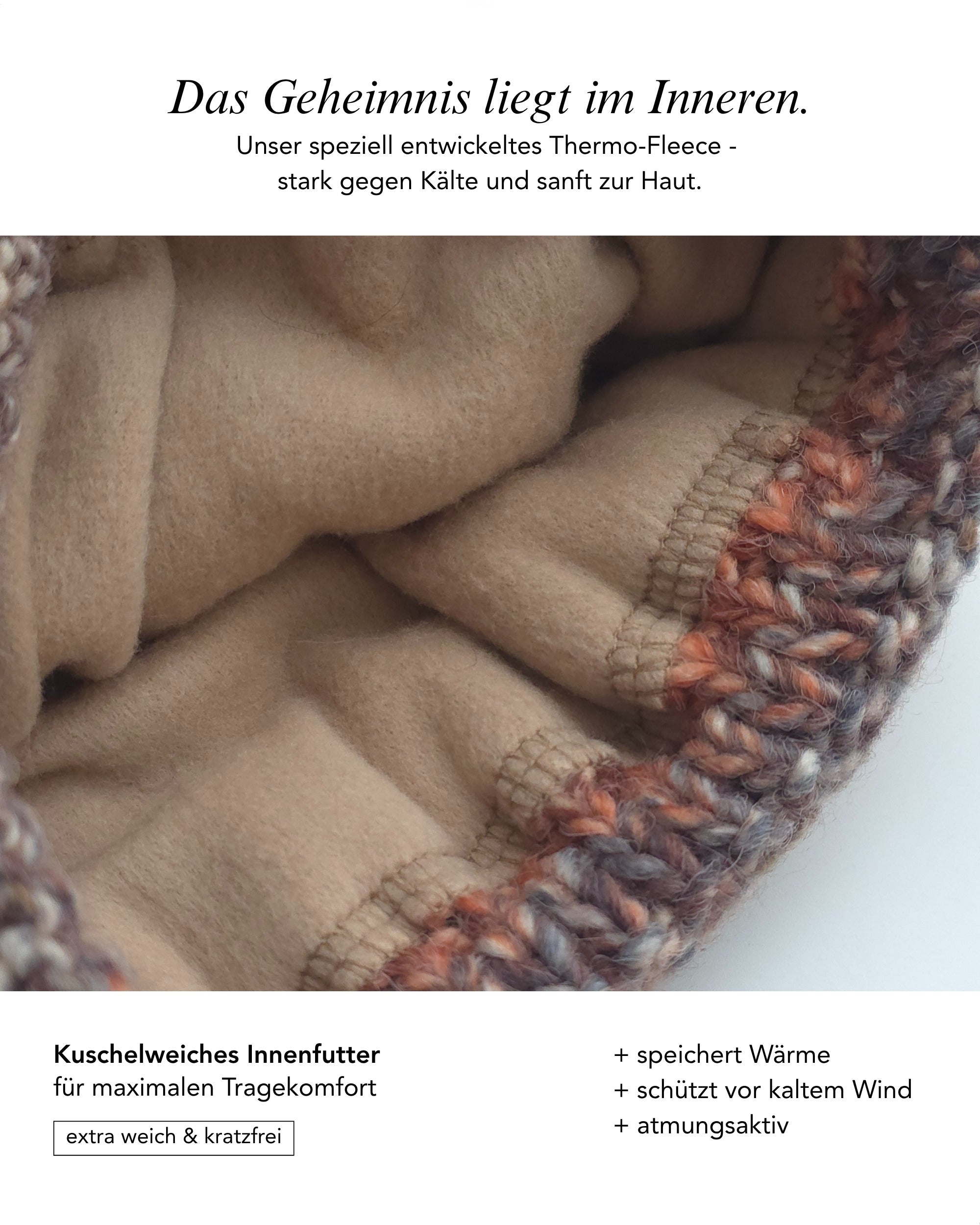Baesics Bommelmütze mit Wolle – Wintermütze mit Kunstfell-Bommel & Fleecefutter, Bild 4