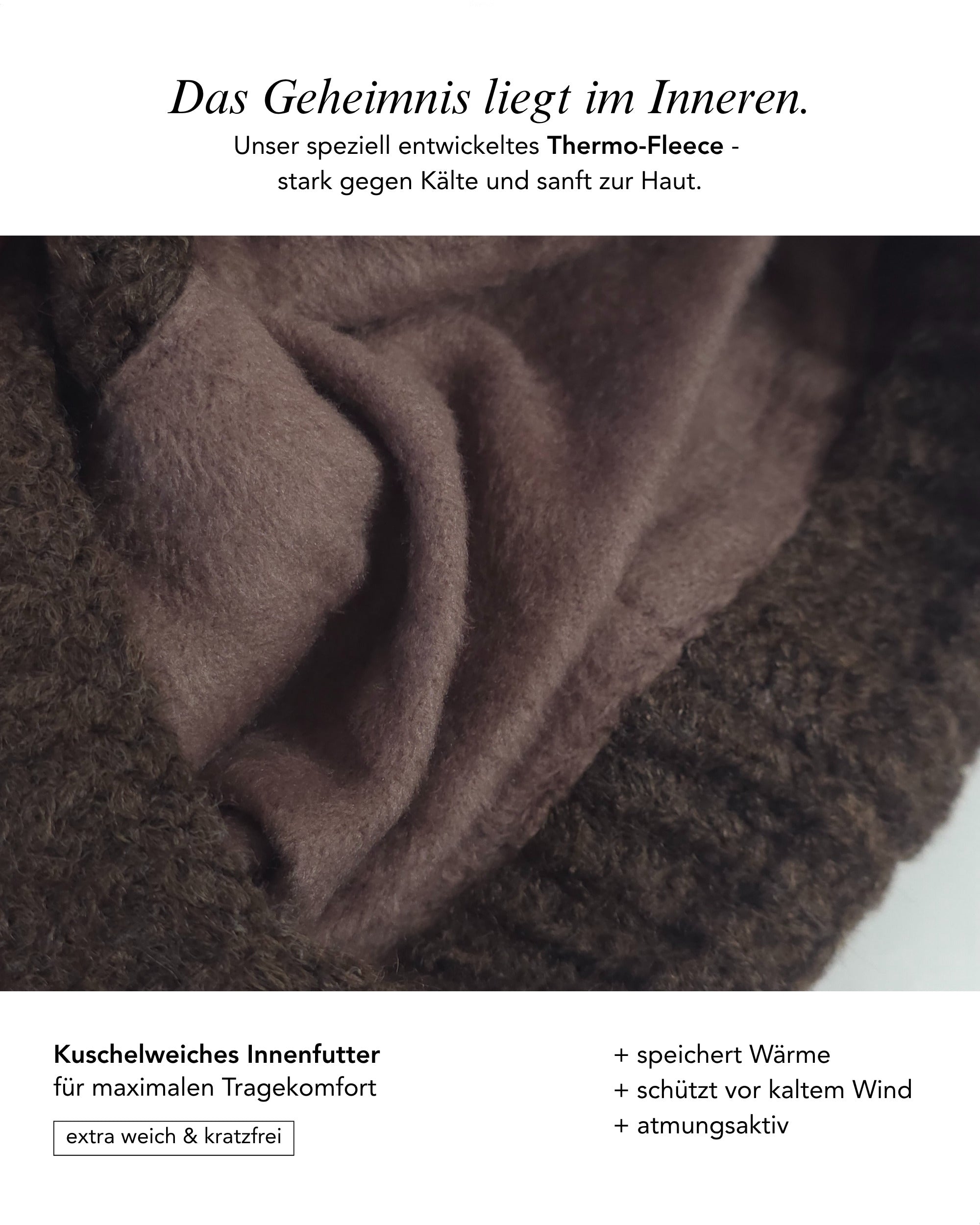Baesics Wintermütze Schneeflocke – Beanie mit Fleecefutter, Bild 4