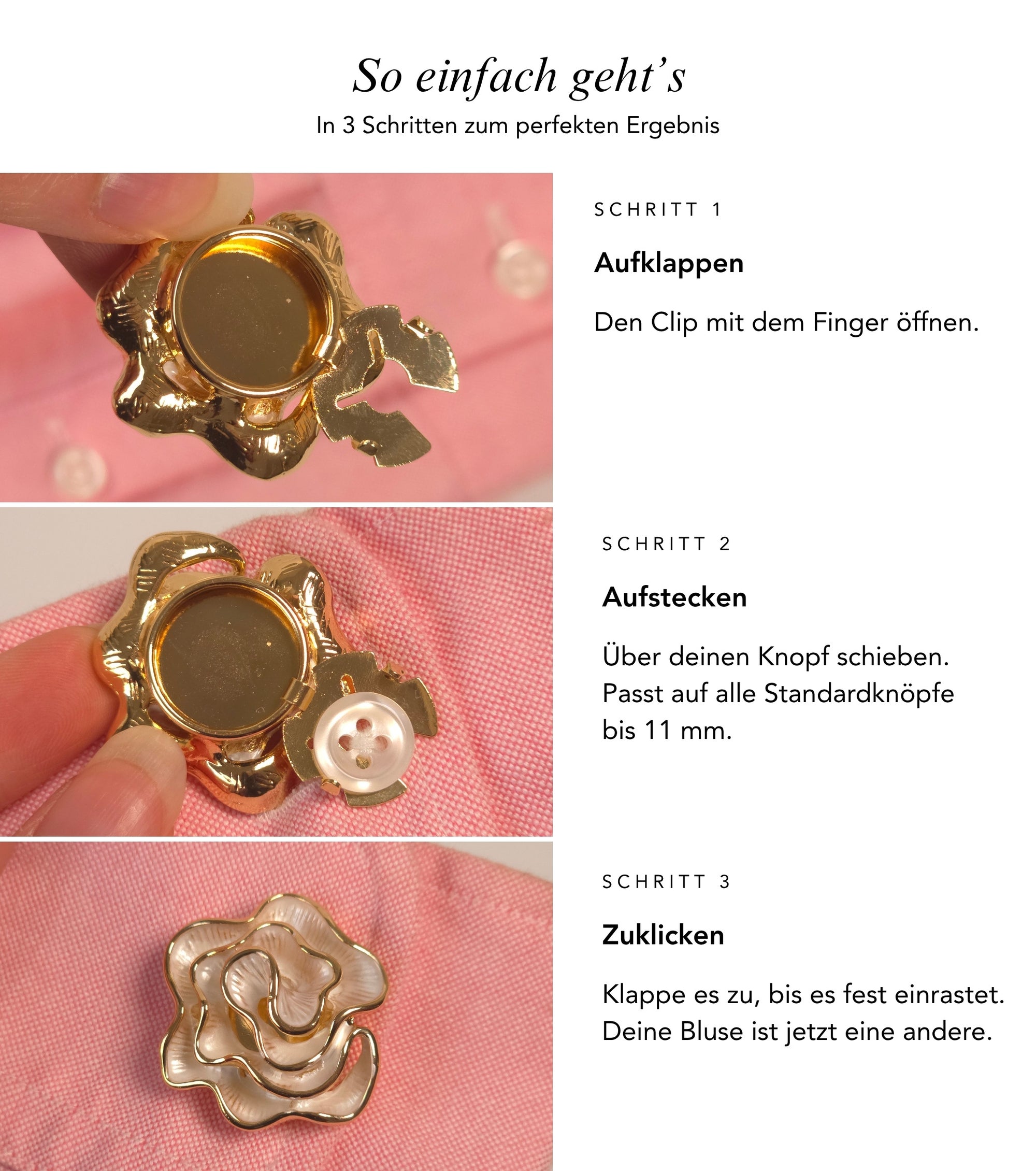Baesics Button Covers Baum des Lebens – nickelfreie Knopfüberzüge, Bild 4