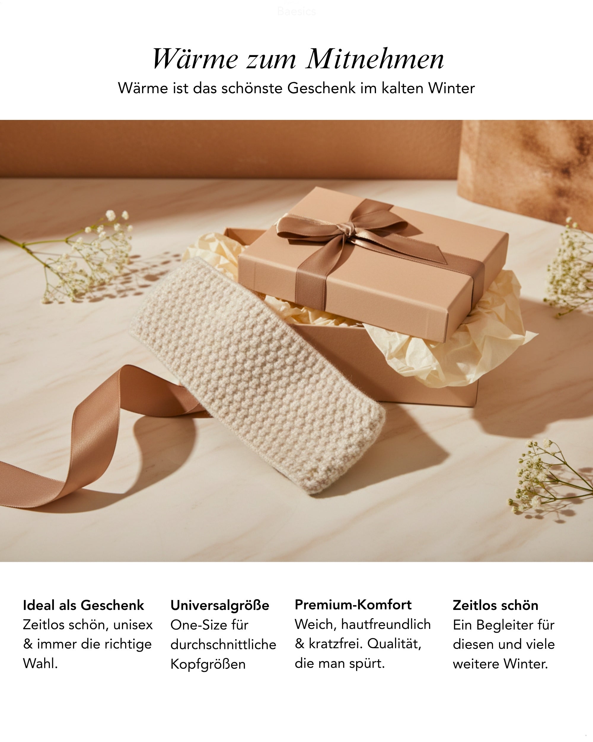Baesics Stirnband Winter – Ohrenwärmer mit Fleecefutter, Bild 5