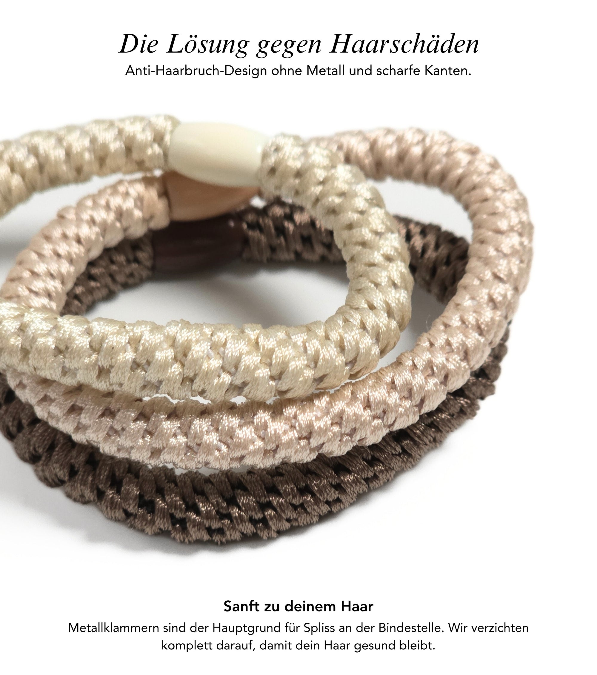 Baesics Haargummi Schwarz – haarschonende Zopfgummis, Bild 6
