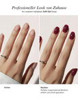 Baesics UV Gelstrips Crimson Botanica – Ergebnis vorher nachher