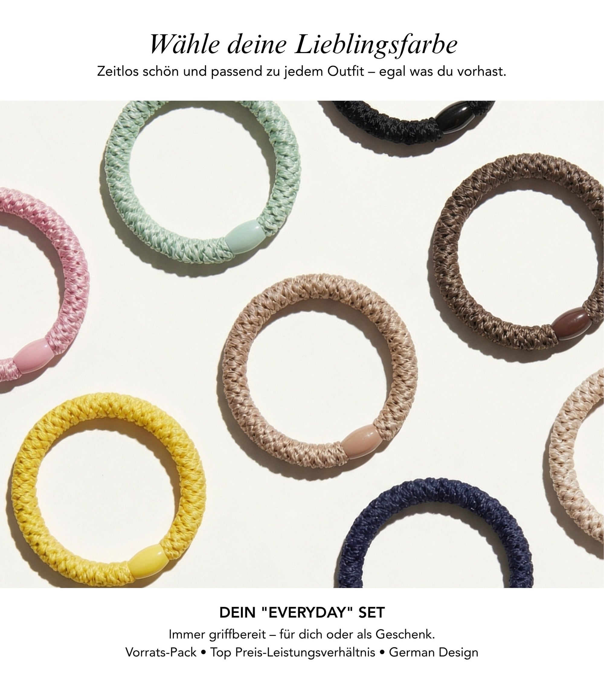 Baesics Haargummi Beige – haarschonende Zopfgummis, Bild 9