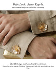 Baesics Button Covers Türkis Gold – nickelfreie Knopfüberzüge, Bild 9