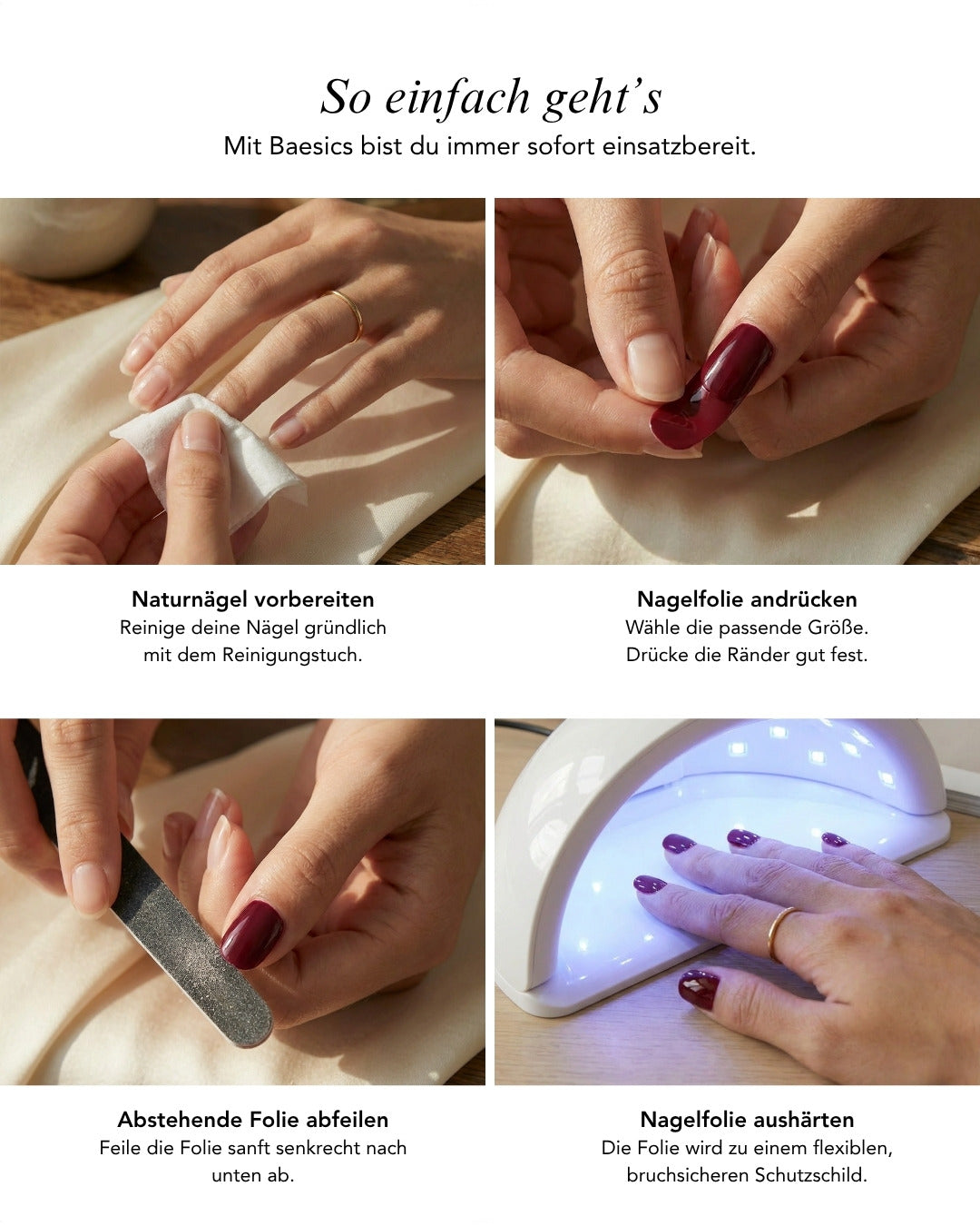 Baesics UV Gelstrips Peach Soda – Detailansicht
