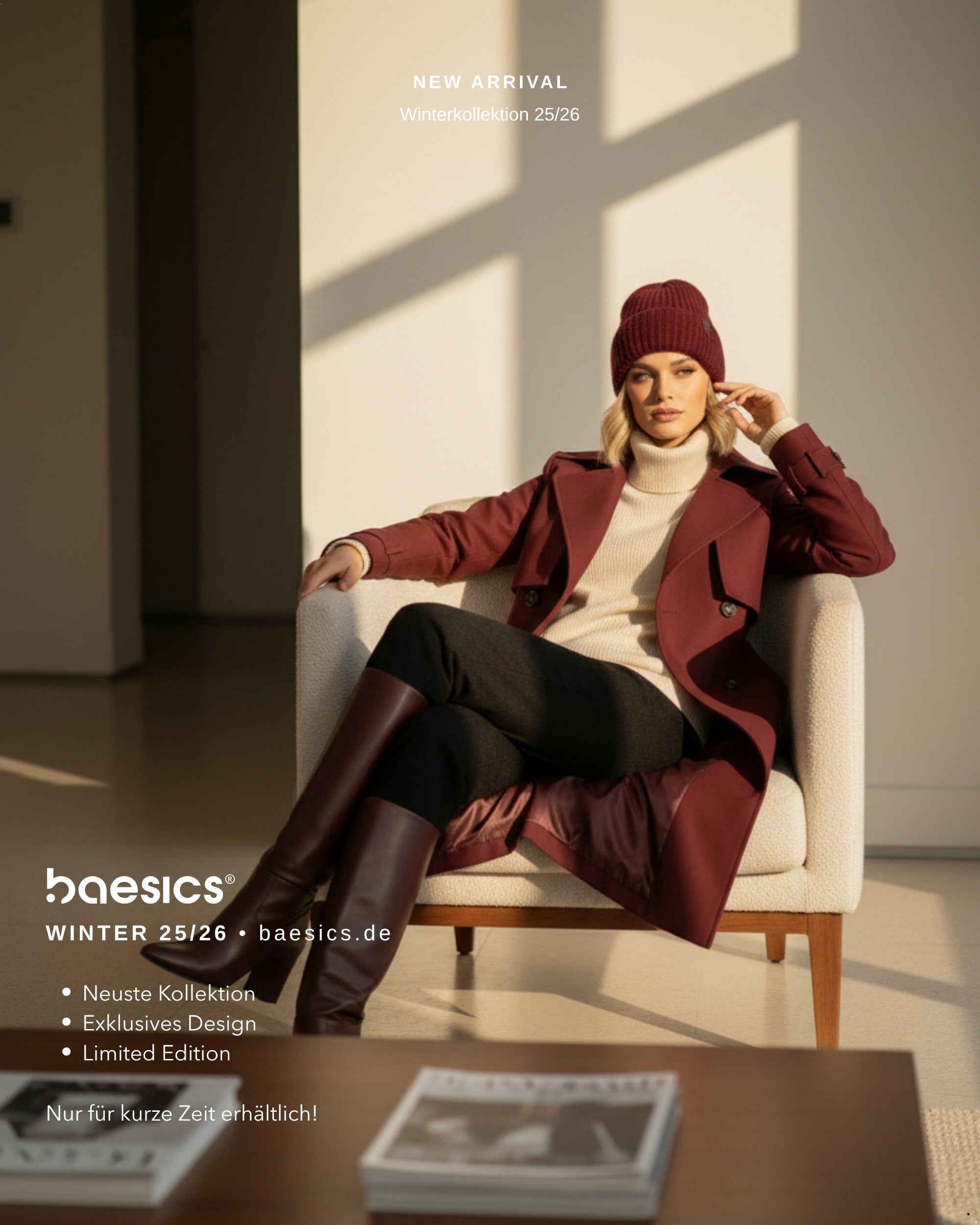 Baesics Wintermütze Schneeflocke – Beanie mit Fleecefutter, Bild 10