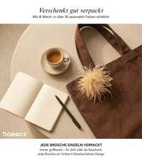 Baesics® Federbrosche einzeln verpackt, ideal als Geschenk