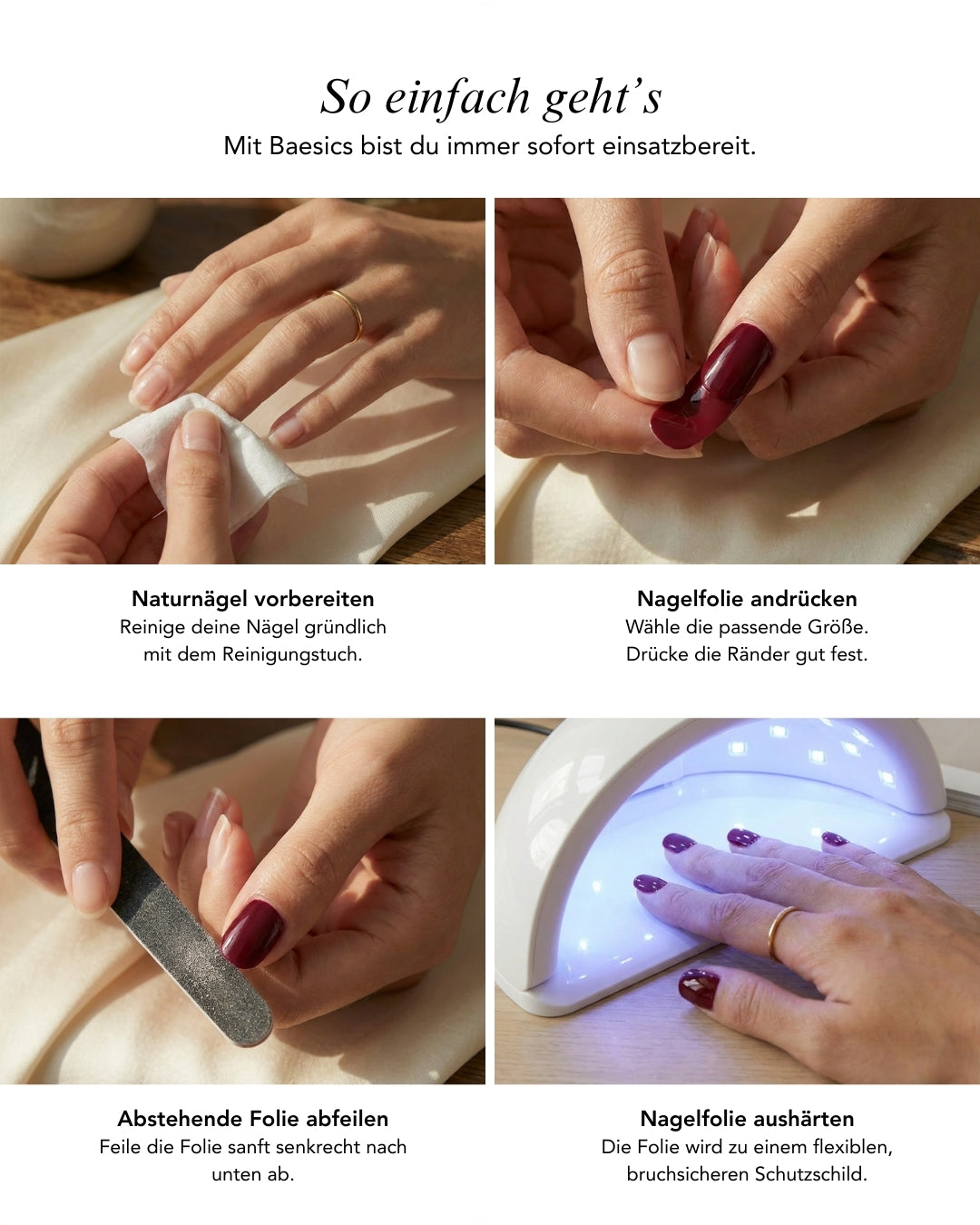 Baesics UV Gelstrips Dark Ruby