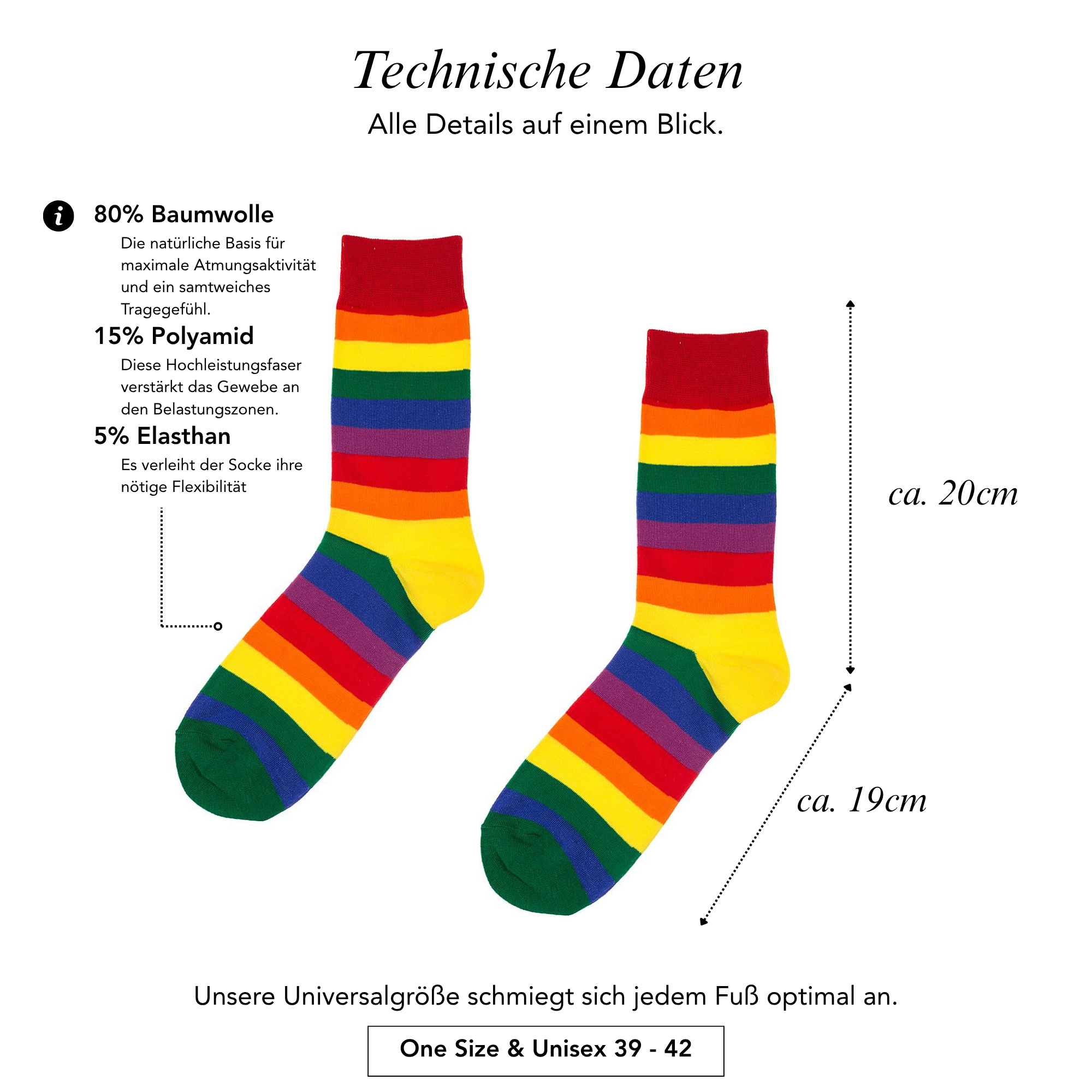 Fancy Socken Pride Spectrum