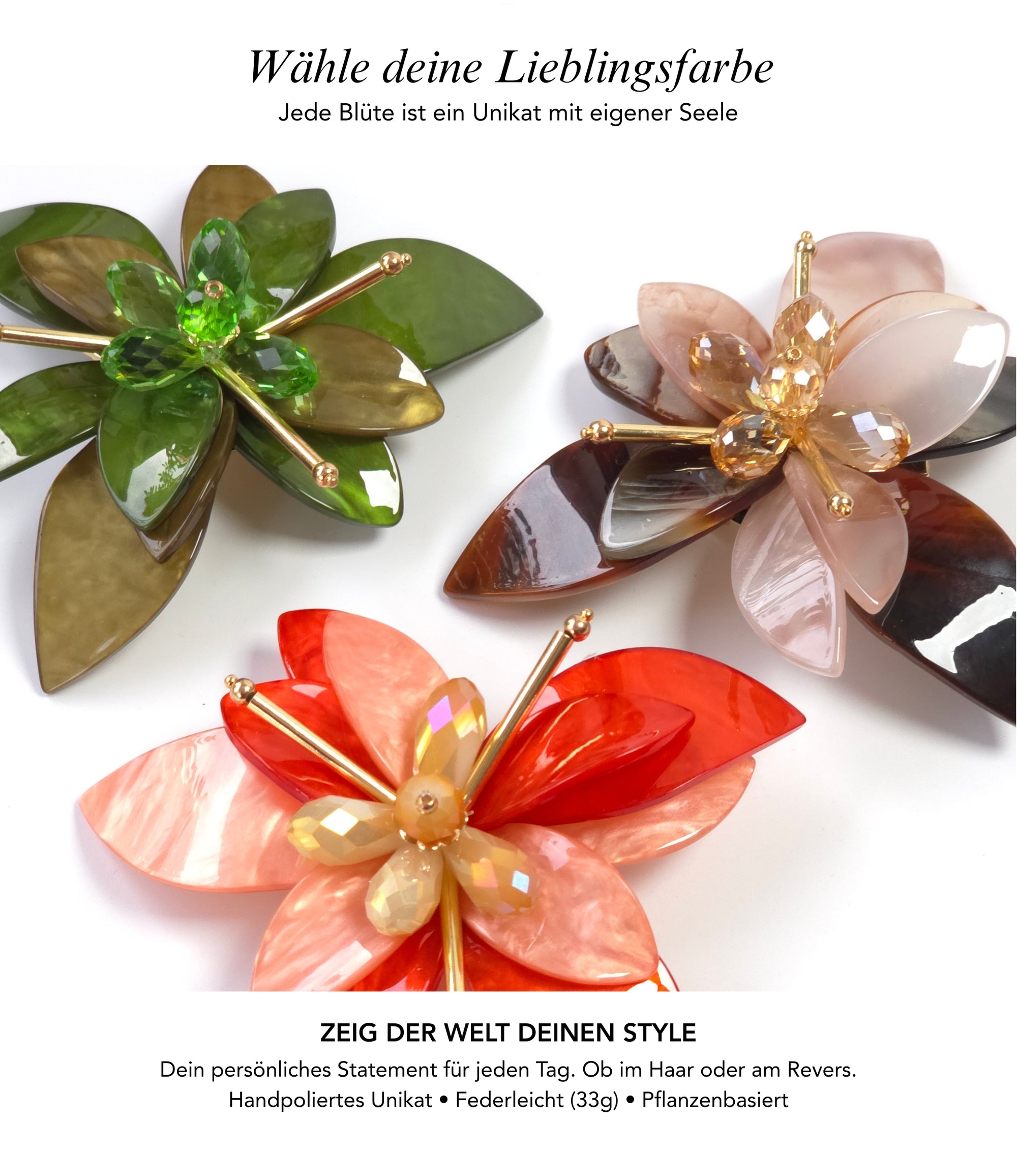Blumenbrosche Lilie