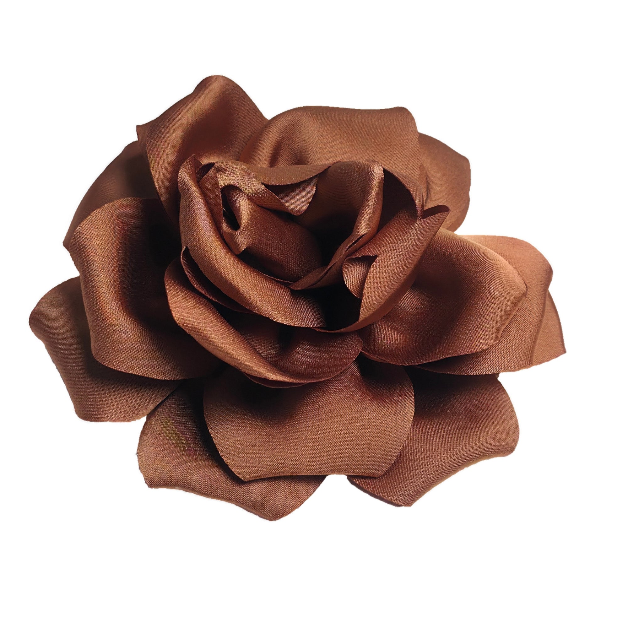 Rosen-Brosche 2-in-1 mit Haarklammer &amp; Sicherheitsnadel (ca. 18 cm) – Boho Accessoire für Kleid, Blazer &amp; Haar