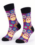 Fancy Socken Totenkopf Lila