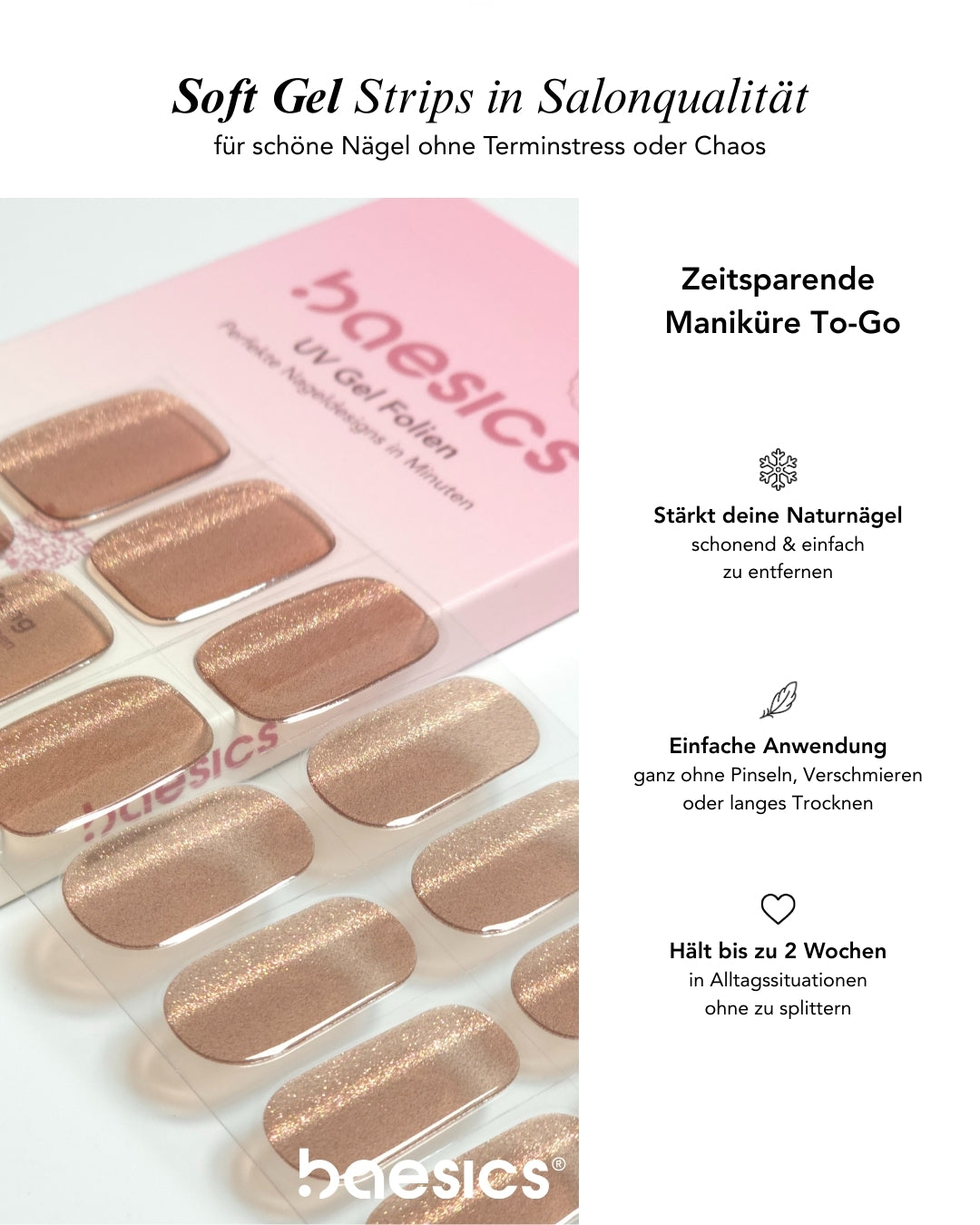 Baesics UV Gelstrips Golden Glaze