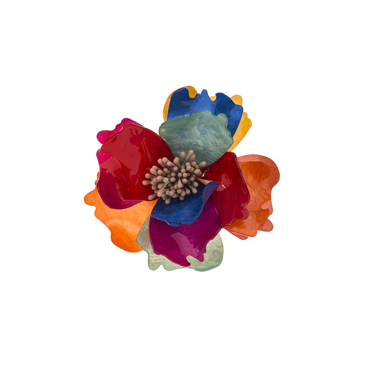 Blumenbrosche Pfingstrose