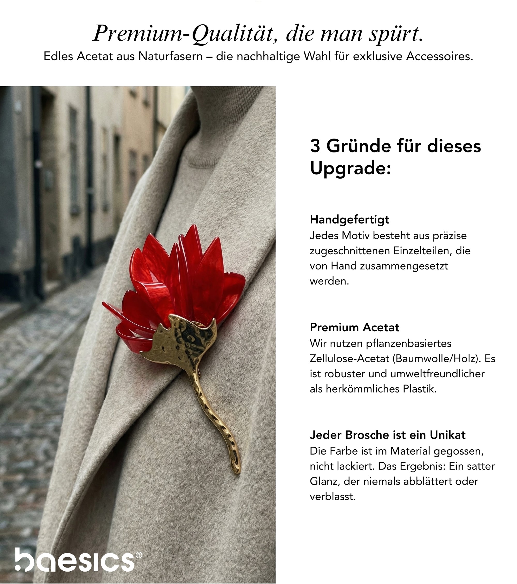Blumenbrosche Magnolie