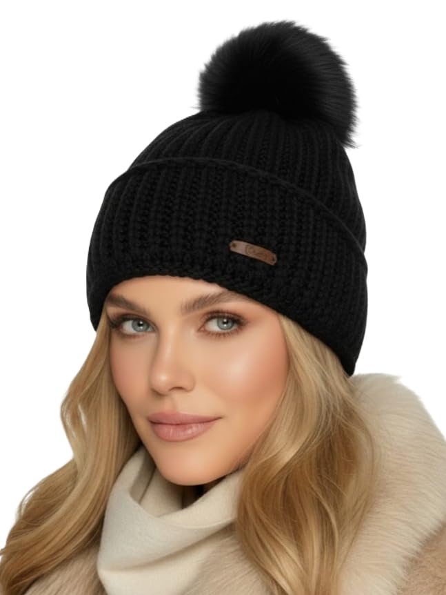Strickmütze Classic Schwarz
