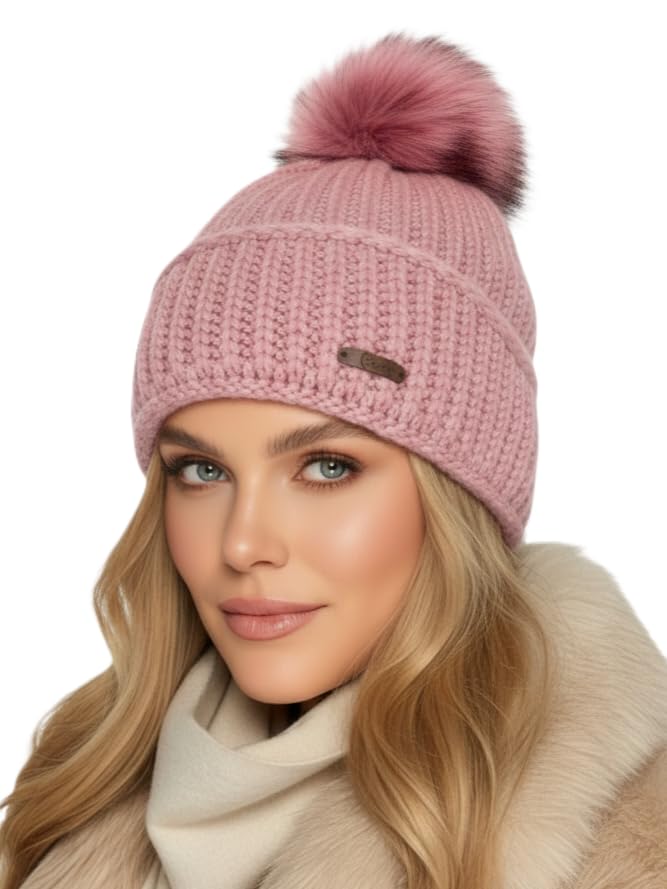 Strickmütze Classic Rosa